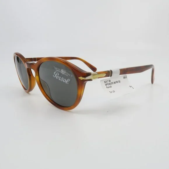Persol PO3237-S 96/R5 52 TERRA DI SIENA Tortoise/Grey Tempered Glass Sunglasses - Picture 3 of 7